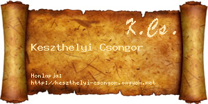 Keszthelyi Csongor névjegykártya